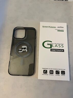 Karl Lagerfeld Smoky Black MagSafe-Compatible Phone 16 Pro Max Case